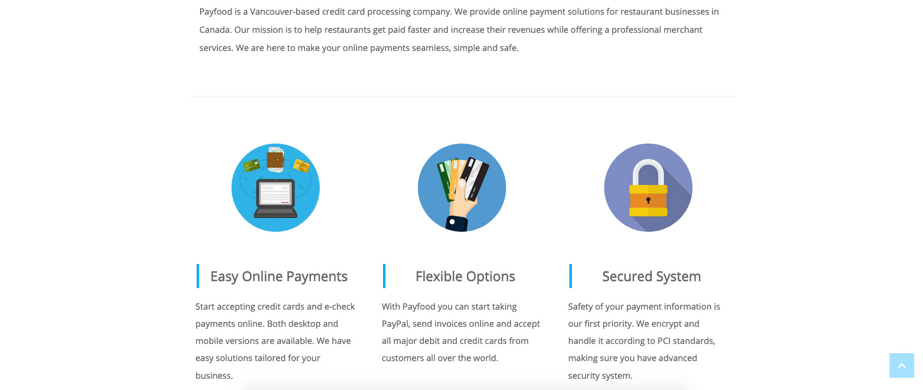 second screenshot of payfood.ca site